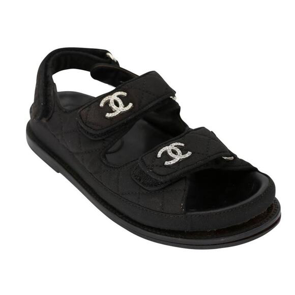 Chanel Quilted Crystal 36 CC Dad Chunky Sandals CC-S0829-0004 - Picture 7 of 12